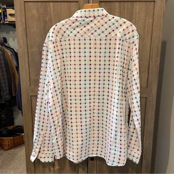 Carbon 2 Cobalt XL Button Down Shirt White Color Blocks - Picture 2 of 11